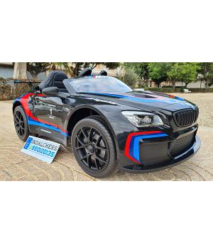 COCHE BMW M6 GT3 12V INFANTIL, MANDO RC, NEGRO, RUEDAS GOMA Y ASIENTO PIEL - S9088B - ATBMW6GT3